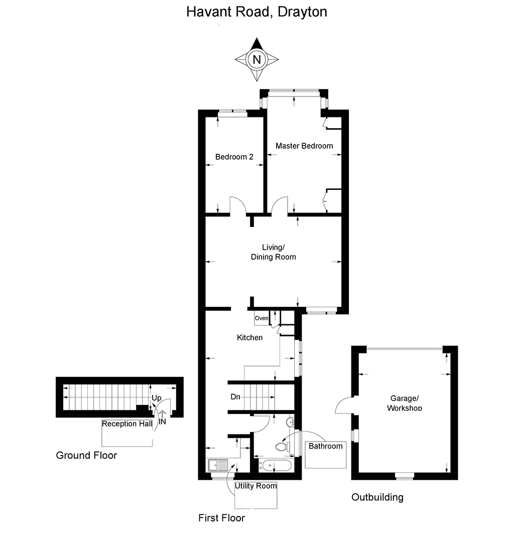 Lot: 107 - TWO-BEDROOM FLAT WITH GARAGE IN NEED OF IMPROVEMENT -
